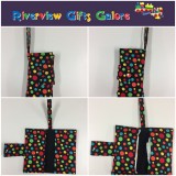 Nappy Wallet - Black with Colourful Dots Nappy Wallet - Black with Colourful Dots